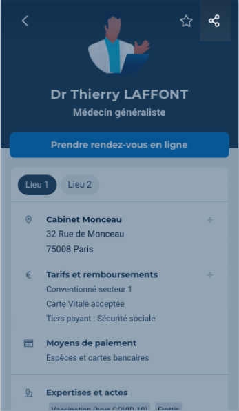 Application Mobile : Partager Et Mettre En Favori Un Praticien ...