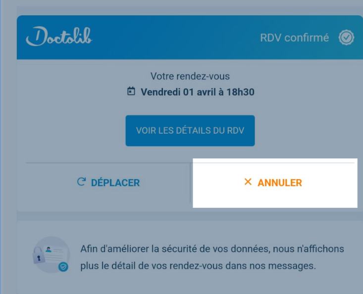 Annuler un rendezvous Doctolib Service Client Consultez le centre d